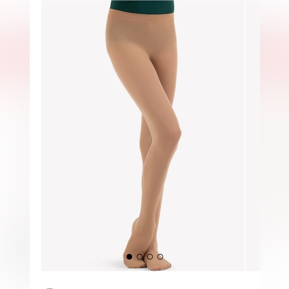 🩰NWT Capezio Girl Dance Tights in Tan - Picture 1 of 3
